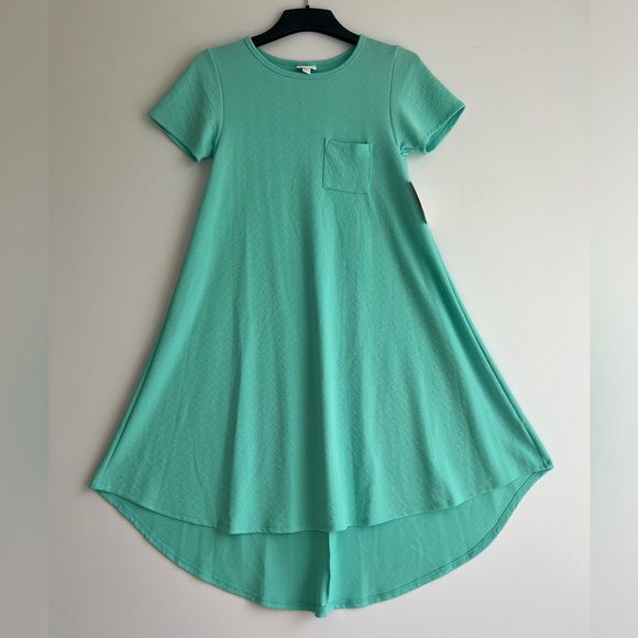 LulaRoe Women High Low Dress Size XS Mint Short Sleeve Dress - Picture 9 of 11